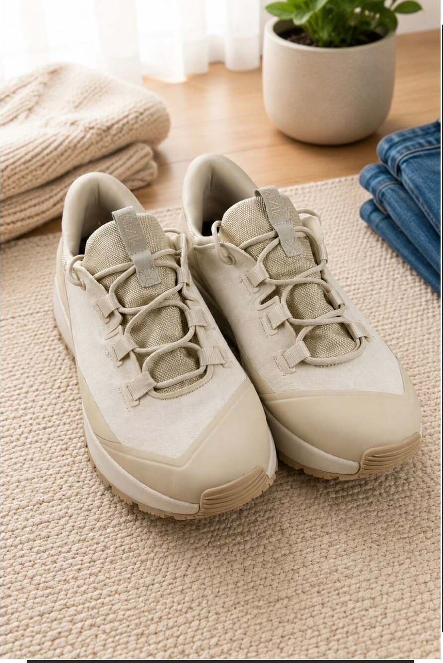 Kizik Athens Hands-Free Slip-On Sneakers Beige Walking Shoes Men’s Size 12